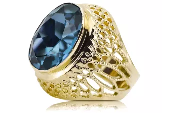 Ring Vintage Aquamarin 14 Karat Gelbgold vrc089y